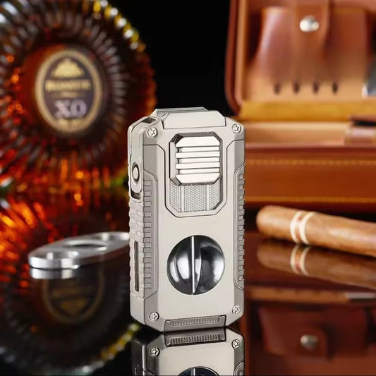 The Marcel Duo Silver Lighter & Cutter