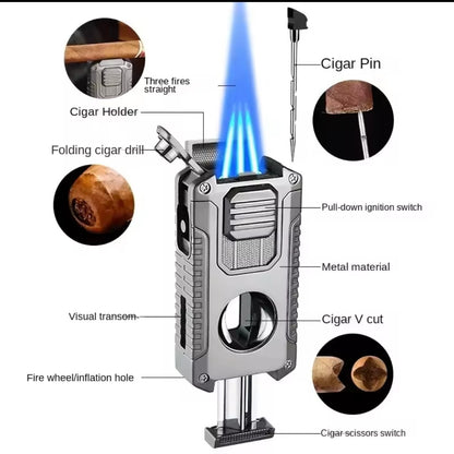 The Marcel Duo Silver Lighter & Cutter